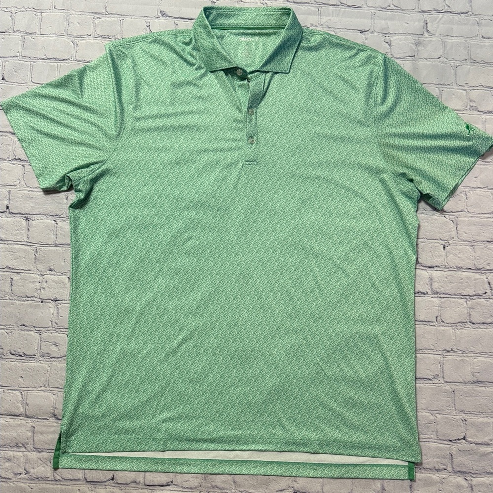 Johnnie-O Embroidered Green Golf UPF50 Sun Protection Polo Shirt - Troon - Picture 1 of 5